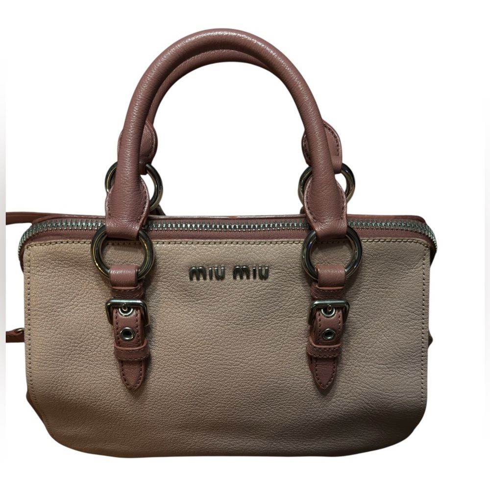 ✨ Chic Miu Miu Blush Pink Leather Satchel ✨